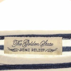 REMI RELIEF BEAMSPLUS別注 Cotton Basque Shirt 3/4 Sleeve カットソー 長袖 ボーダー リネン混