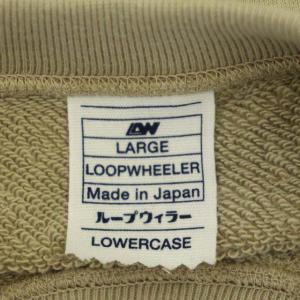 LOOPWHEELER × ロウワーケース LOWERCASE ライトツリウラケ ルーズフィット スウェット トレーナー 長袖 Vガゼット L グレージュ