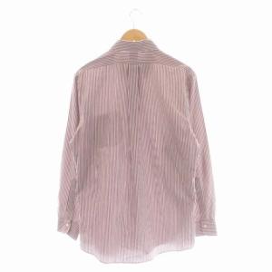 Brooks Brothers ストライプ BD シャツ ボタンダウン 長袖 15 1/2 33 ボルドー 白 ホワイト