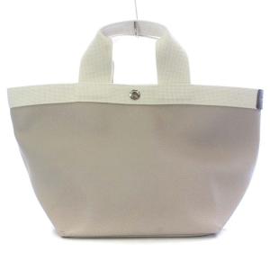 707GP リュクス舟型トートM ハンドバッグ コーテッドキャンバス マスティック×イヴォワール