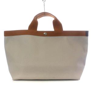 705GP コーテッドキャンバススクエアトート A4サイズ L マスティック×ヴィゴーニュ