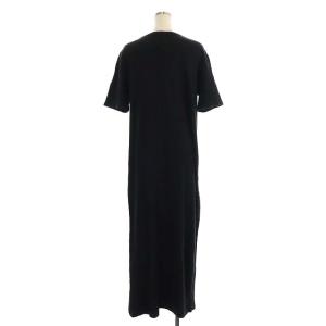 EVERYDAY I LIKE 21SS Li/Co マキシドレス ワンピース ロング 五分袖 リネン 黒 ブラック