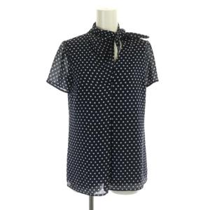 MICHAEL KORS セットアップ 上下 ドット ブラウス 半袖 ショートパンツ キュロット XXS 0 紺 白 ネイビー ホワイト