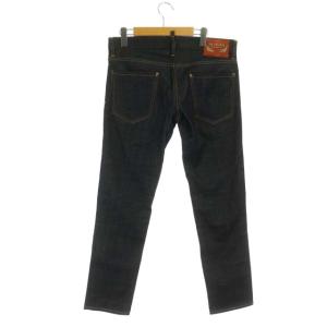 DSQUARED2 24-7STAR メタルロゴ デニムパンツ ジーンズ スリム ボタンフライ 46 紺 ネイビー