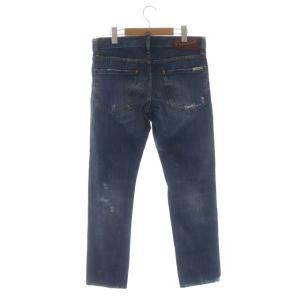 DSQUARED2 小ダメージ加工デニムパンツ ジーンズ ストレート 46 青 ブルー