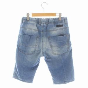 DIESEL スウェットデニムショートパンツ イージー 30 ライトブルー