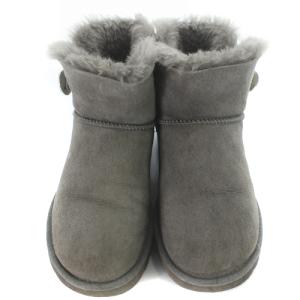 UGG australia ベイリーボタン ミニ MINI BAILEY BUTTON BLING ムートンブーツ ショート 24cm グレー 1003889
