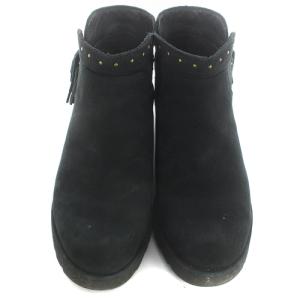 UGG australia CINDY シンディー ショートブーツ ロゴ 24cm 黒 ブラック 1019063