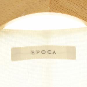 EPOCA スクエアクロスノーカラージャケット カラーレス 40 白 ホワイト