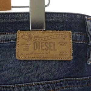 DIESEL ダメージスウェットデニムパンツ ジーンズ スリム ジッパーフライ 30 インディゴブルー THAVAR