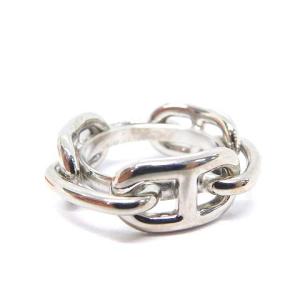 HERMES シェーヌダンクルスカーフリング シルバー色