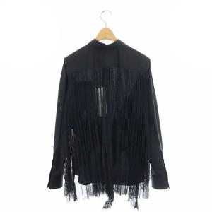sacai バックレース シャツ プリーツ 切替 1 黒 19-04622