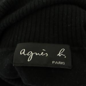 agnes b. タートルネックニット カットソー 長袖 黒 ブラック