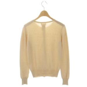 agnes b. ニットカーディガン 長袖 シルク ウール混 カシミヤ混 1 ベージュ
