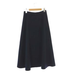 DRESSTERIOR フレアスカート ロング ウール 36 紺 ネイビー