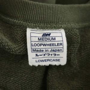 LOOPWHEELER コットン ハーフスリーブ プルオーバー トレーナー スウェット 七分袖 M カーキ 緑