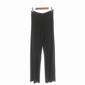 HERMES パンツ フレア ビスコース 34 カーキブラウン