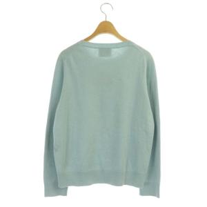 kate spade new york ニット カットソー 長袖 シルク混 M ライトブルー マルチカラー NJMUA296