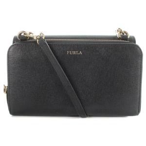 FURLA RIVA クロスボディ ショルダーウォレット ロゴ 黒 ブラック