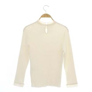 ANAYI 23SS オーガンジーニットコンビ プルオーバー カットソー 長袖 38 白 ホワイト