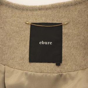 ebure カシミヤリバーコート ノーカラー 36 スモークピンク
