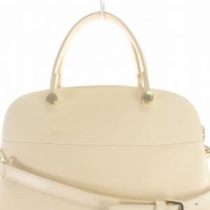 FURLA パイパー ショルダーバッグ ハンドバッグ 2way レザー ロゴ べージュ