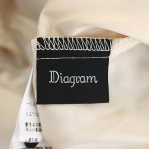 Diagram GRACE CONTINENTAL 21AW レースティアードブラウス ノースリーブ 総柄 プルオーバー 36 ベージュ 黒 ブラック