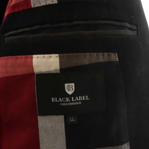 BLACK LABEL CRESTBRIDGE 背抜き テーラードジャケット 2B LL 黒 ブラック