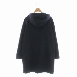 A.P.C. フードジャケット ロング 総裏地 ジップアップ 36 紺 ネイビー