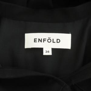 ENFOLD 23SS CAPE-SLEEVE DRESS ワンピース ロング 半袖 36 ブラック