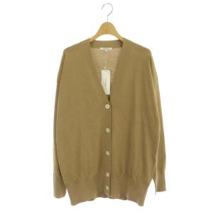 22AW シルクコットン ベーシック カーディガン ニット 長袖 38 ベージュ