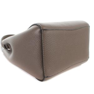 TORY BURCH 22AW マックグロー スモール バケットバッグ 2WAY レザー ブラウン