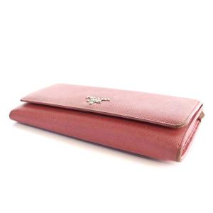 PRADA SAFFIANO COLOUR 長財布 フラップ ピンク 1MH132