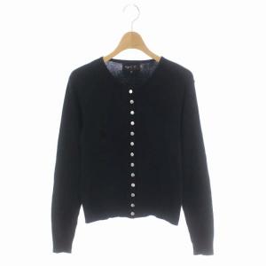 スナップボタンカーディガン 長袖 2 黒 ブラック