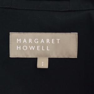 MARGARET HOWELL 21SS HIGH DENSE COTTON POPLIN ジャケット ステンカラー 比翼ボタン 1 紺 ネイビー
