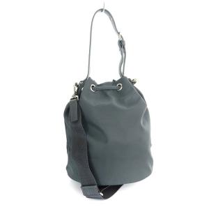 agnes b. 巾着バッグ ハンドバッグ ショルダーバッグ 2way グレー