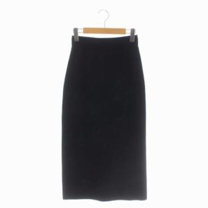Hello Bonjour 21AW タイトスカート ニット ロング 34 黒 ブラック