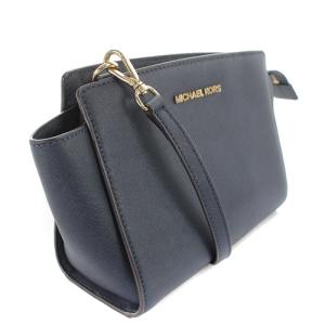 MICHAEL KORS SELMA ショルダーバッグ ロゴ レザー 紺 ネイビー 30T3GLMM2L