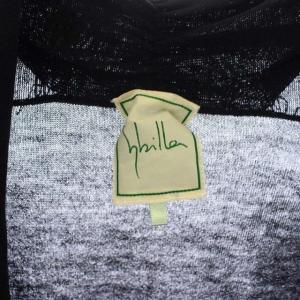 SYBILLA コットン カーディガン 七分袖 ロング 薄手 M 黒 ブラック