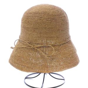 HELEN KAMINSKI 帽子 麦わら ハット リボンモチーフ ラフィア ベージュ