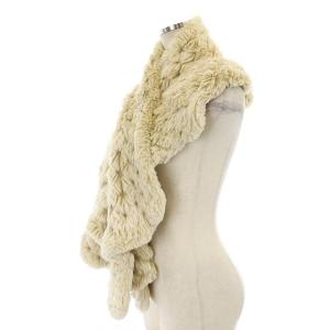 GRACE CONTINENTAL ラビットファーショール ストール ベージュ