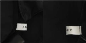 ADORE 23SS ナイロンコットンスカート ロング タイト 切替 36 黒 ブラック