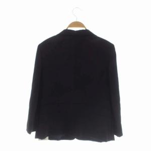 VIVIENNE TAM テーラードジャケット 総裏地 シングル ウール 2 黒 ブラック