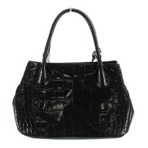 FURLA ハンドバッグ 型押し レザー 黒 ブラック