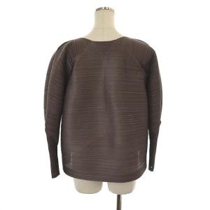 PLEATS PLEASE ISSEY MIYAKE イッセイミヤケ 22AW セットアップ 上下 プリーツブラウス 長袖 スカート ロング ブラウン