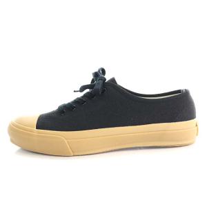 ムーンスター MoonStar RUBBER SOLE スニーカー ローカット 切替 キャンバス US5 23.0cm 黒
