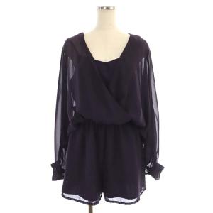 Ameri VINTAGE MEDI 2WAY CURTAIN LAYERE DROMPERS オールインワン ショートパンツ 長袖 ラップスカート付き