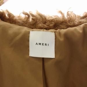 Ameri VINTAGE POODLE ECO FUR CORT エコファーコート プードル チェスター アウター ロング 茶 ブラウン