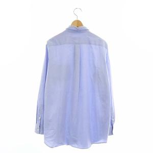 Deuxieme Classe ワイヤーwash シャツ 長袖 コットン 前開き ライトブルー