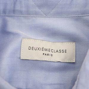 Deuxieme Classe ワイヤーwash シャツ 長袖 コットン 前開き ライトブルー
